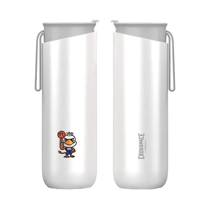 【CROSSPACE 可思創品】【聯名雄鷹】 Crosspace C12純鈦保溫瓶_鉑金白▶70F004